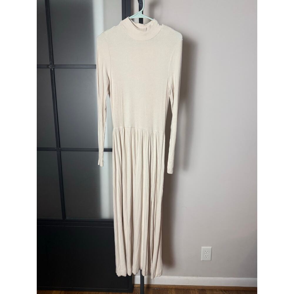 Every Ribbed Turtleneck Midi Dress Size Medium